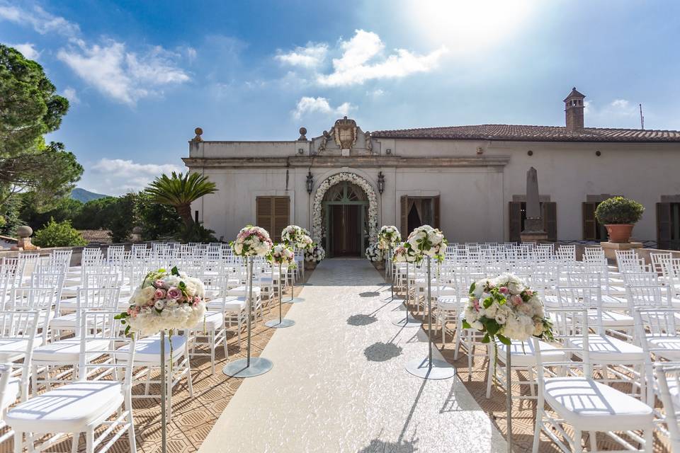Allestimento per la cerimonia