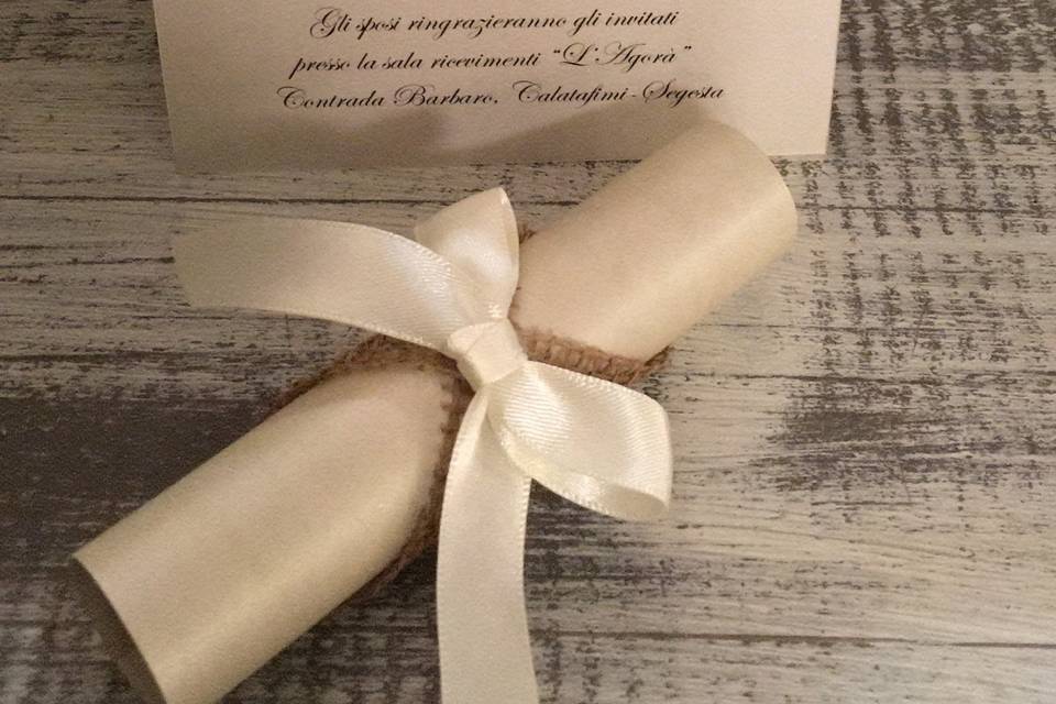 Pergamena invito matrimonio