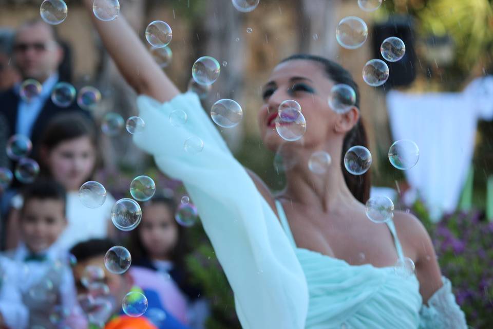 Spettacolo di bolle di sapone