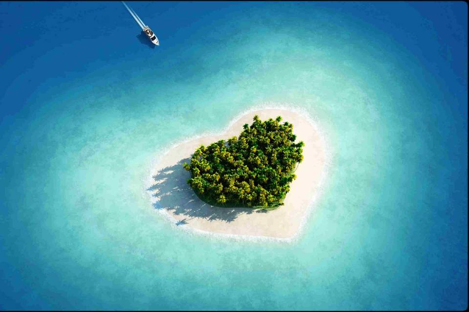 Il cuore alle Maldive