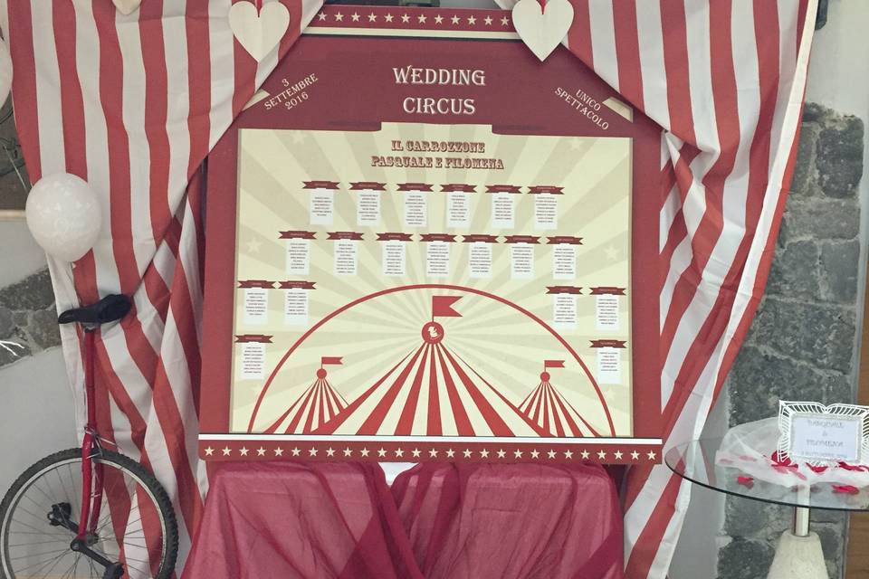 Wedding circus tableau