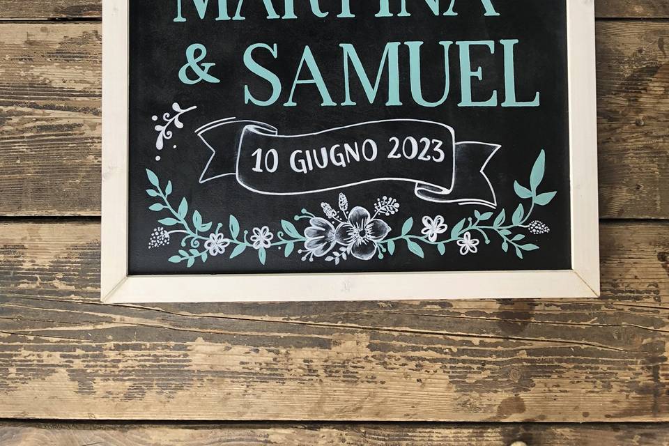 Lavagna artistica matrimonio