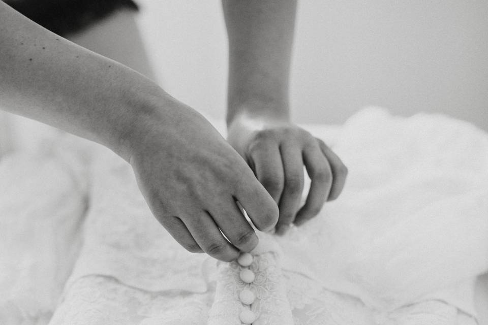 Bride dress detail