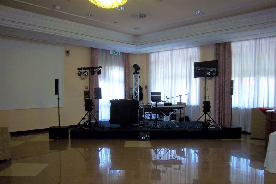 Palco per la band