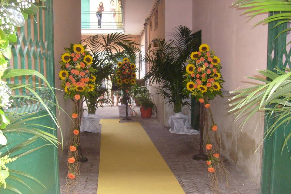 Casa arancio e giallo