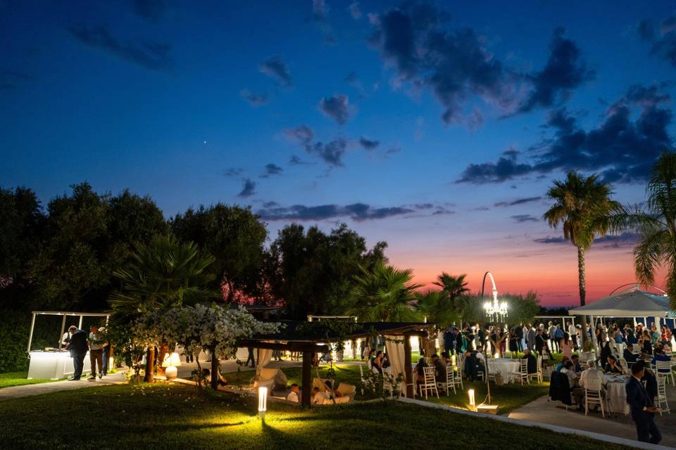 Esterno al tramonto