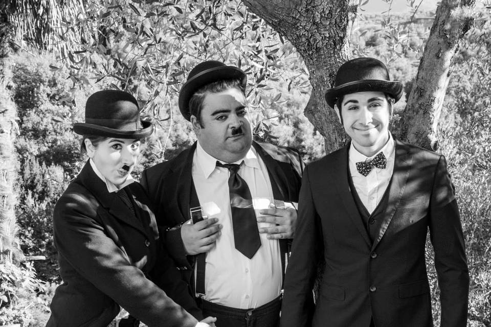Stanlio & Ollio con Chaplin