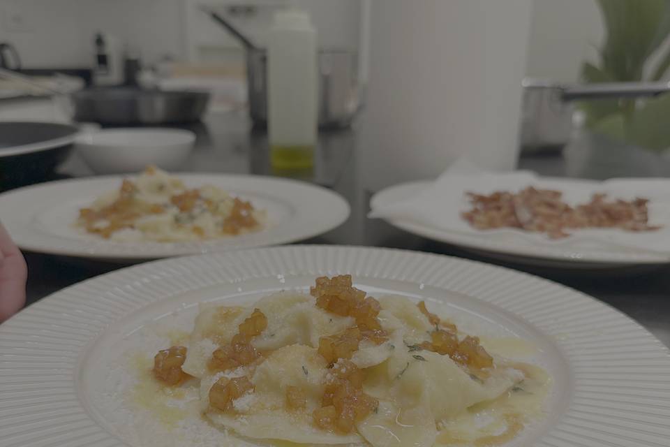 Ravioli with yellow potatoes