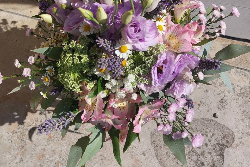 Bouquet sposa lilla e rosa