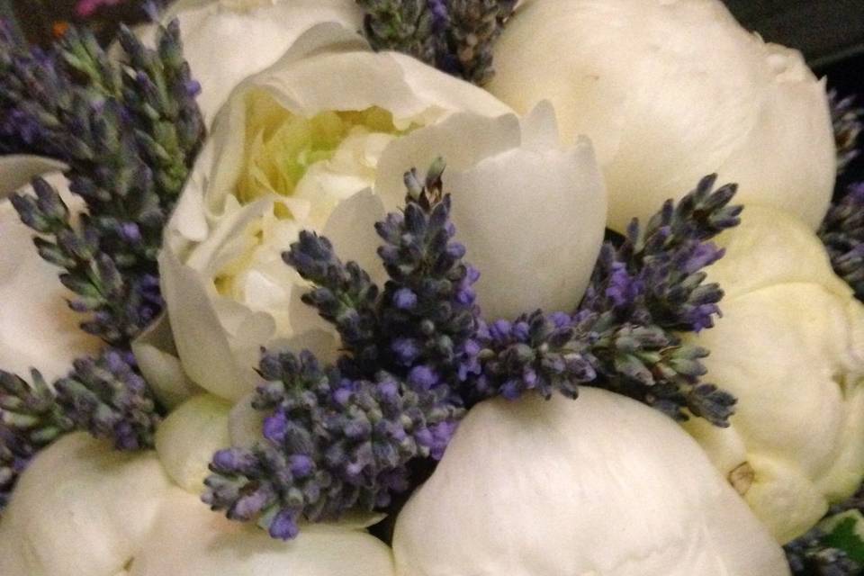 Buouet lavanda e peonie