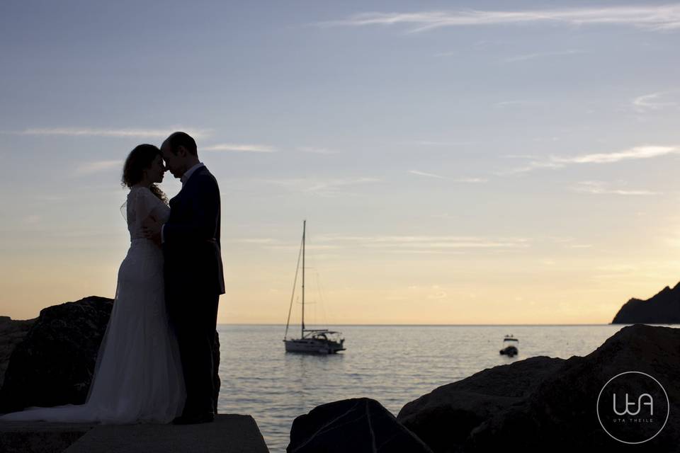 Spiaggia Monterosso tramonto