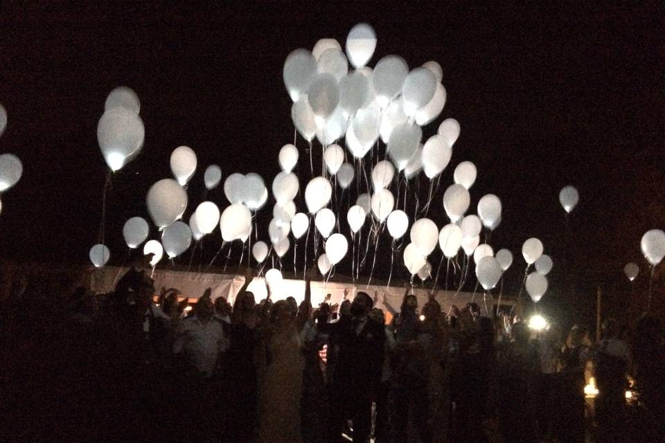 Volata di palloncini led