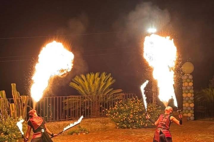 Finale spettacolo di fuoco