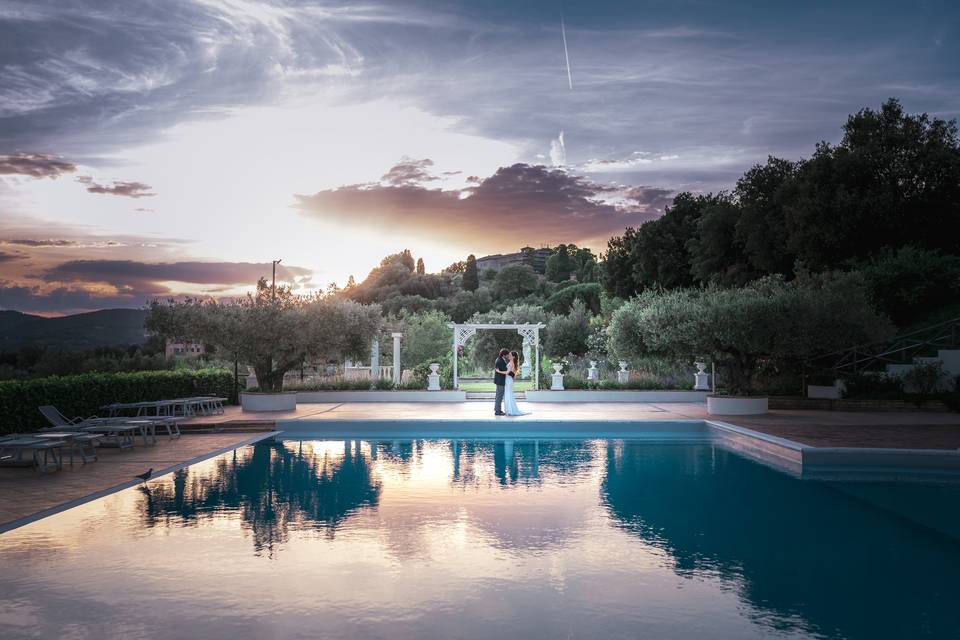 La piscina e il tramonto