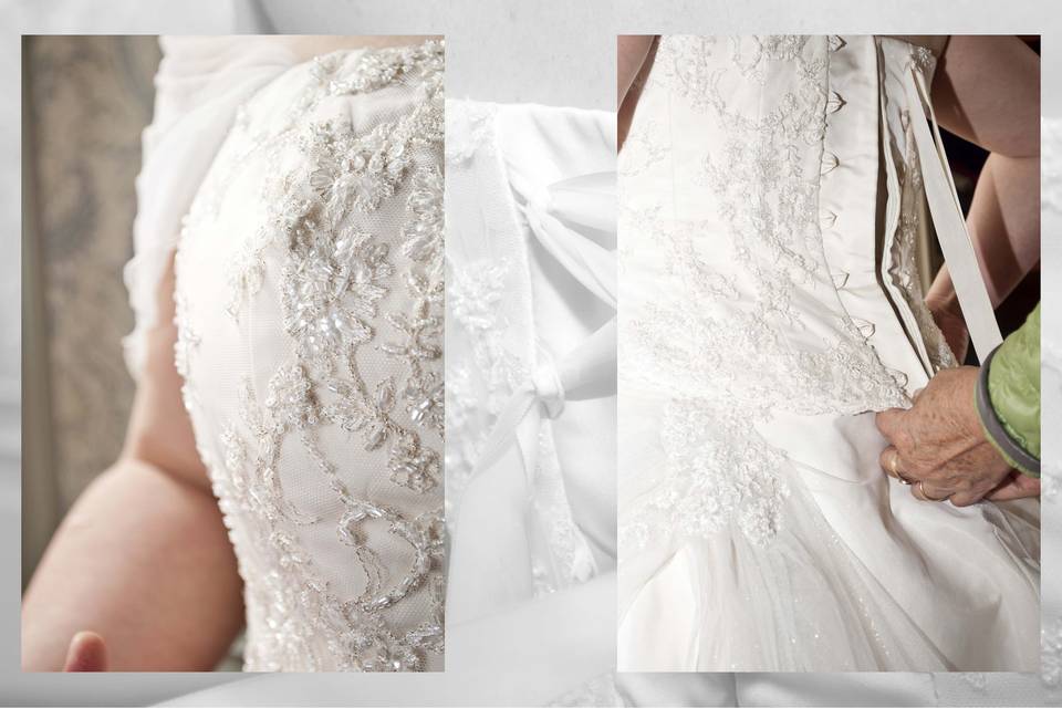 Dettagli vestito sposa