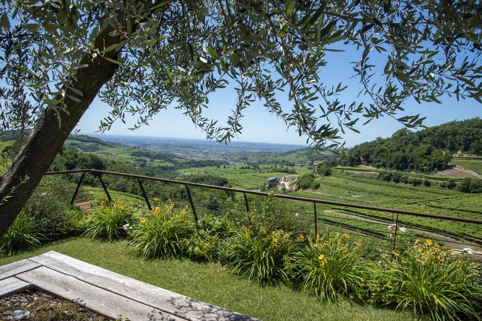 La vista dalla terrazza