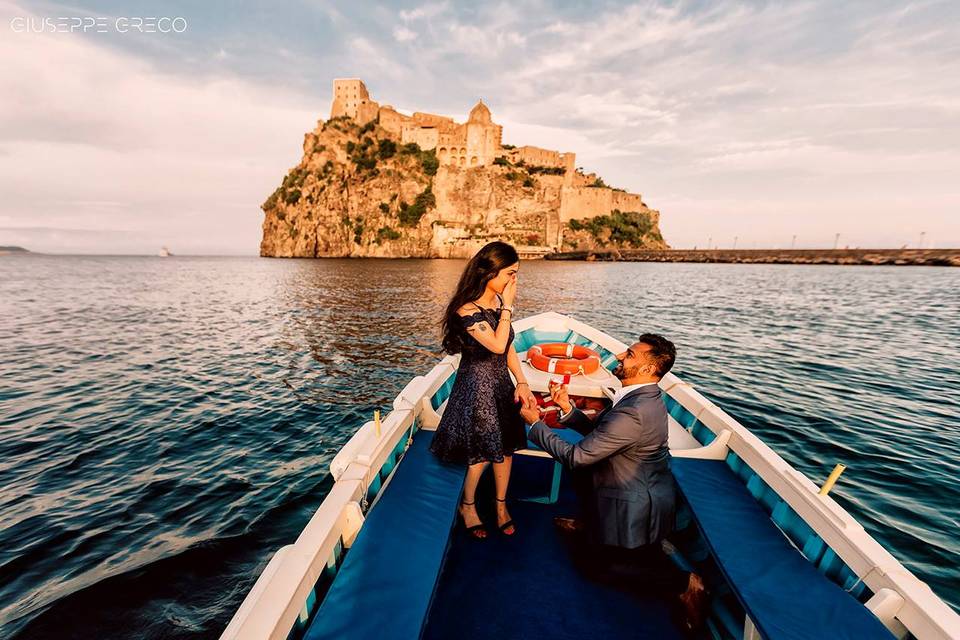 Wedding Proposal on the boat