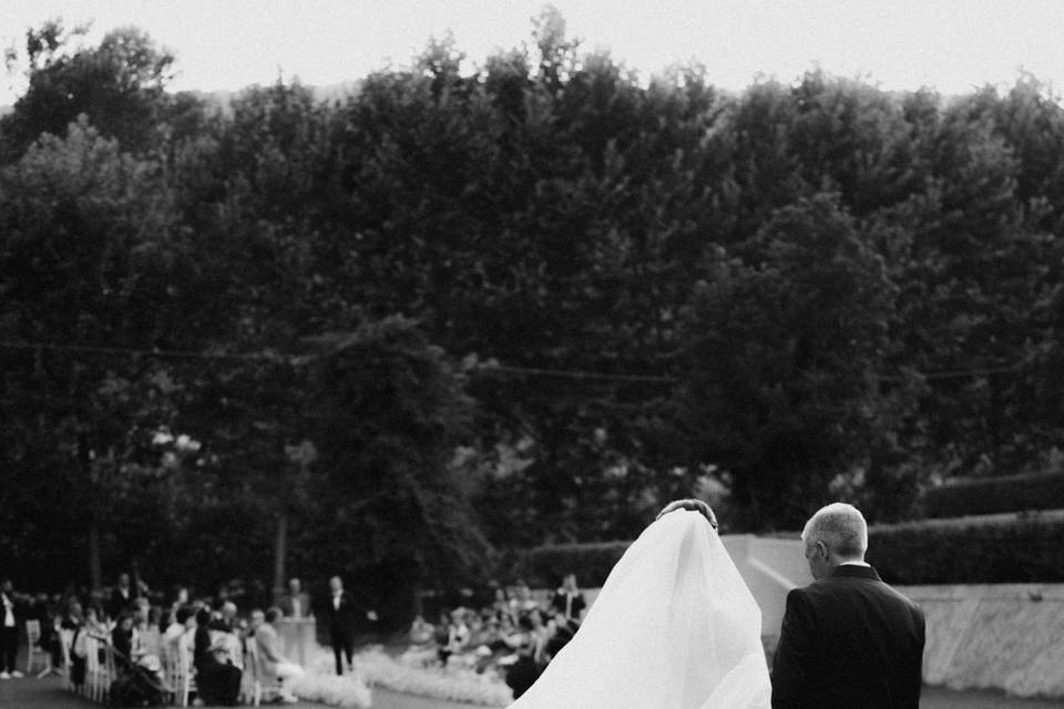 The arrival of the bride