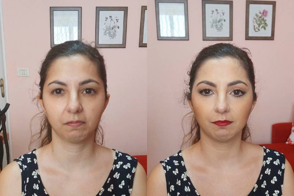 Prima e dopo, make up cerimonia