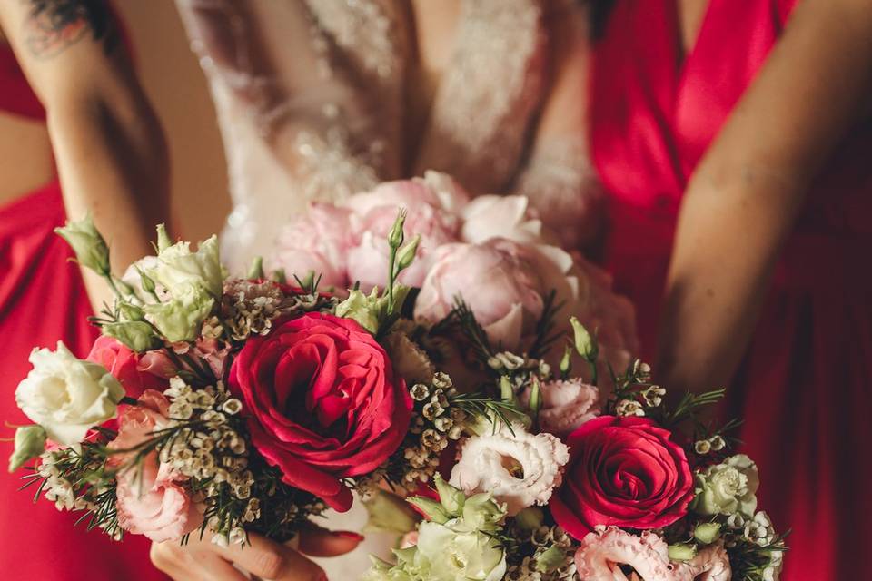 Bouquet damigelle e Sposa