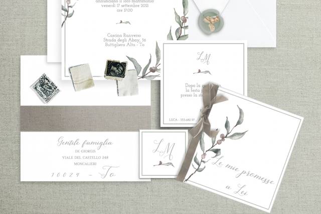 Set Acquerello botanico