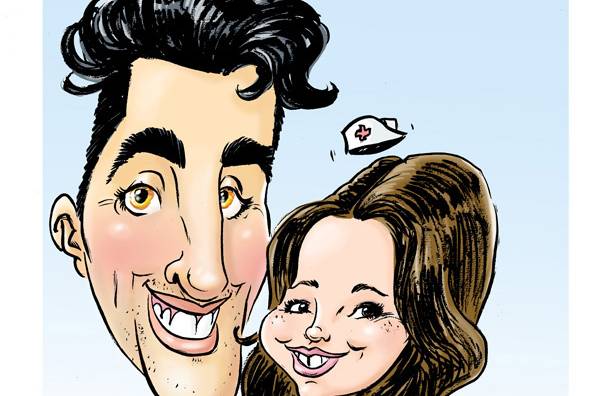 Caricatura coppia