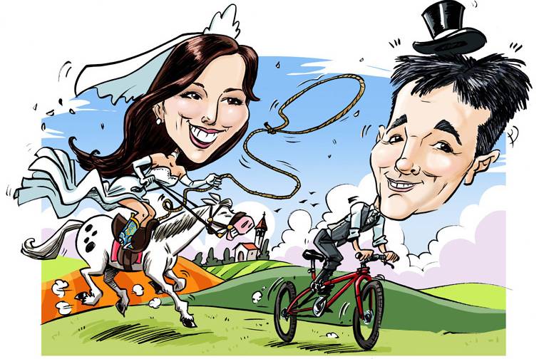 Caricatura sposi