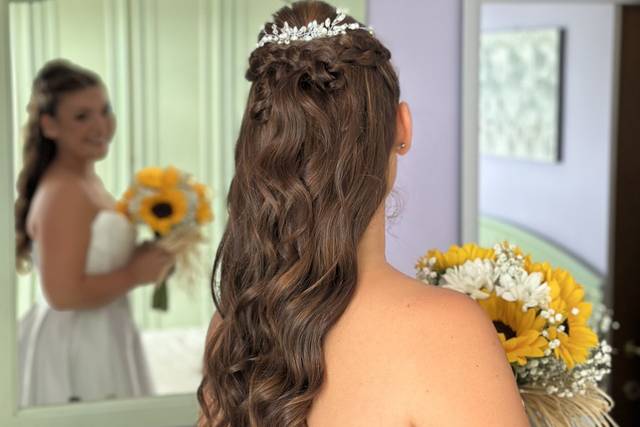 Semiraccolto sposa