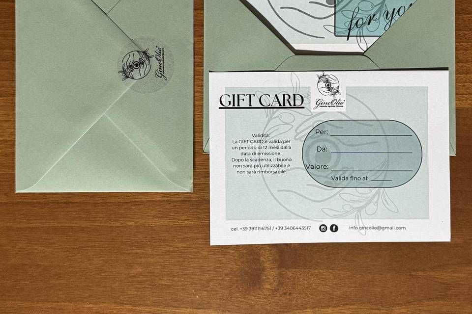 Gift card gincolio