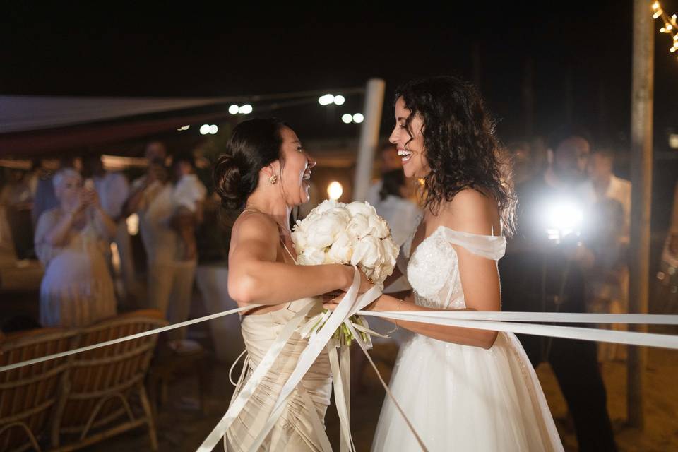 Lancio del bouquet