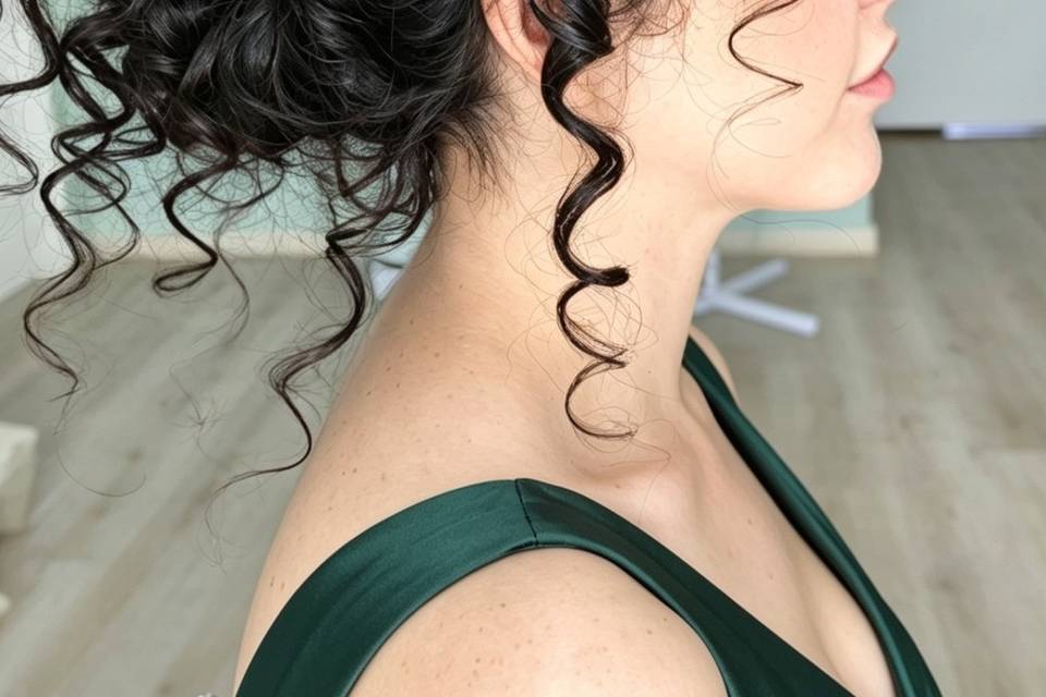 Raccolto capelli ricci