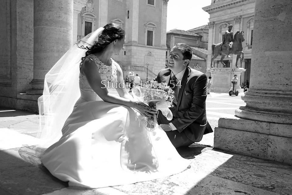 Foto sposi Campidoglio