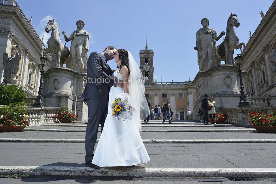 Foto sposi al campidoglio