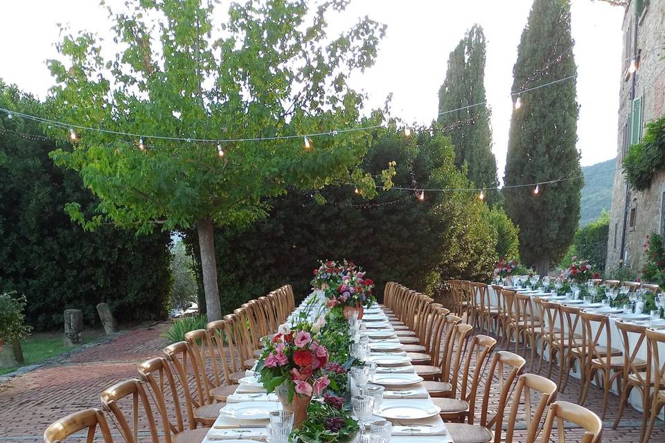Allestimento tavola imperiale