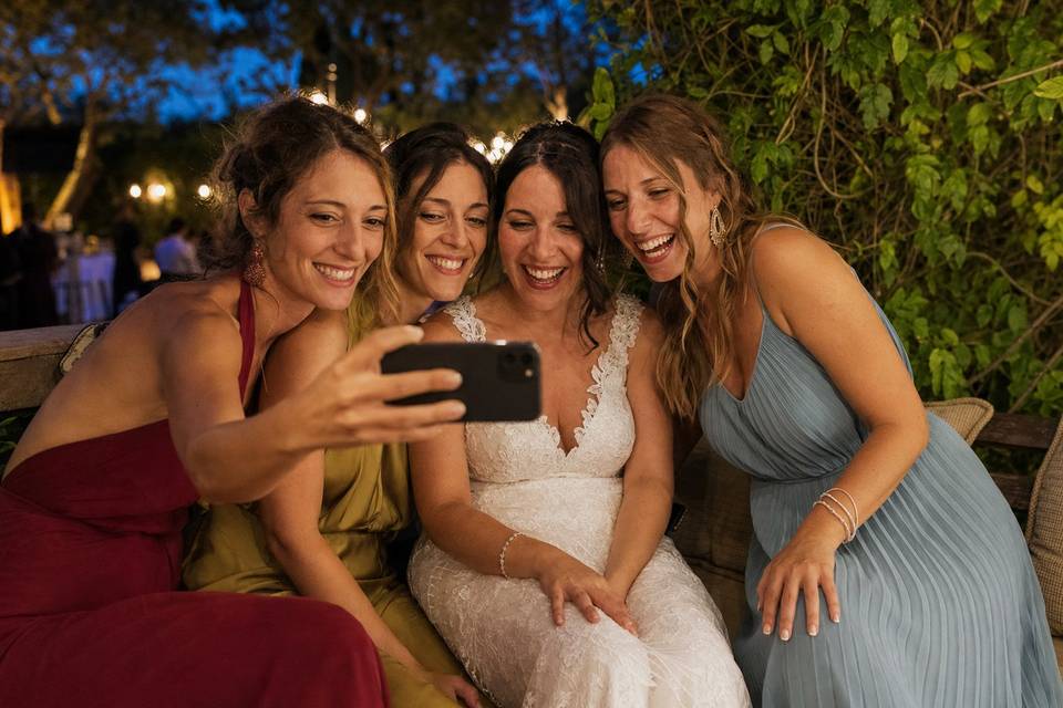 Selfie con la sposa