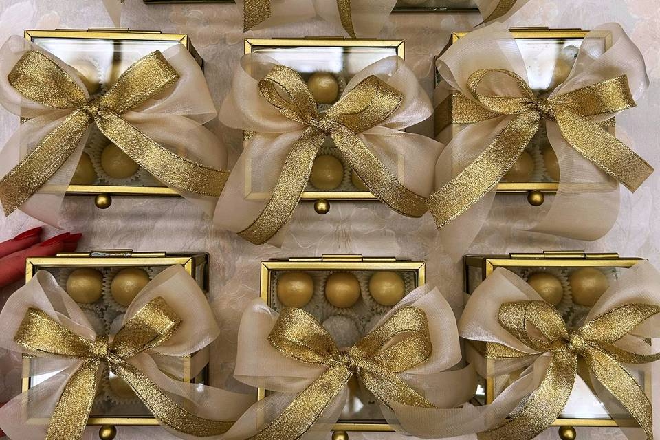 Bomboniere scatola gold