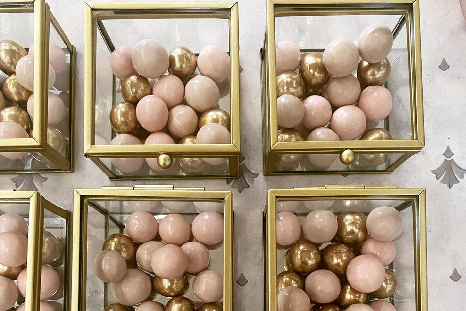 Bomboniere scatola gold