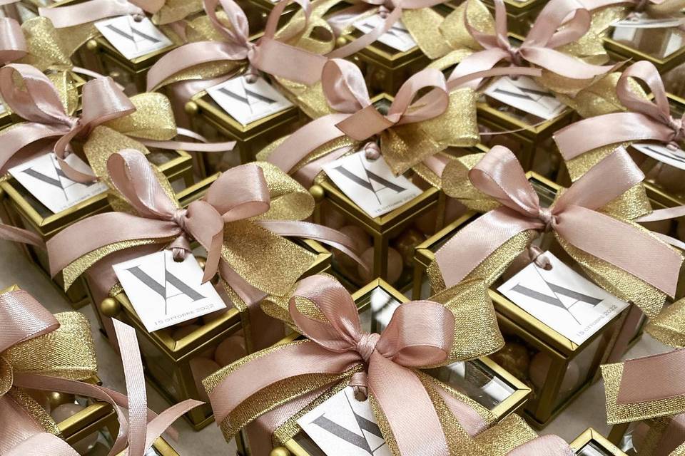 Bomboniere scatola gold
