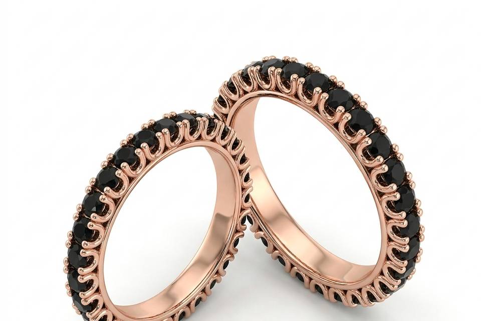 Fedi eternity diamanti neri