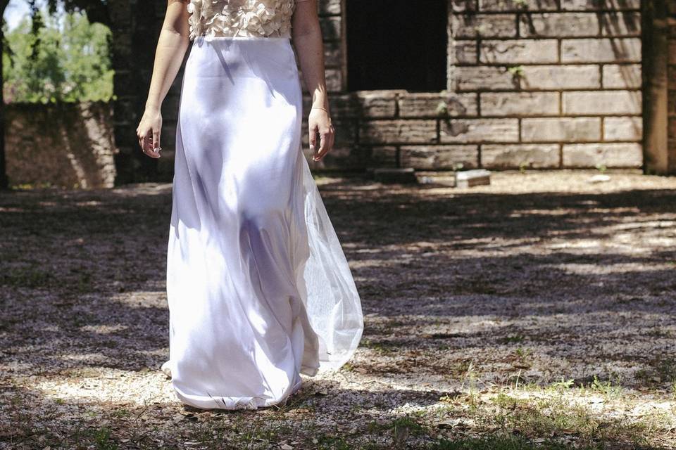 Abito da sposa ricamato a mano