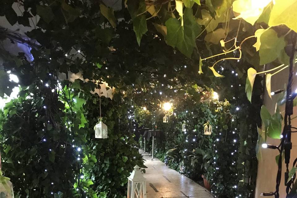 Ingresso alla tensostruttura
