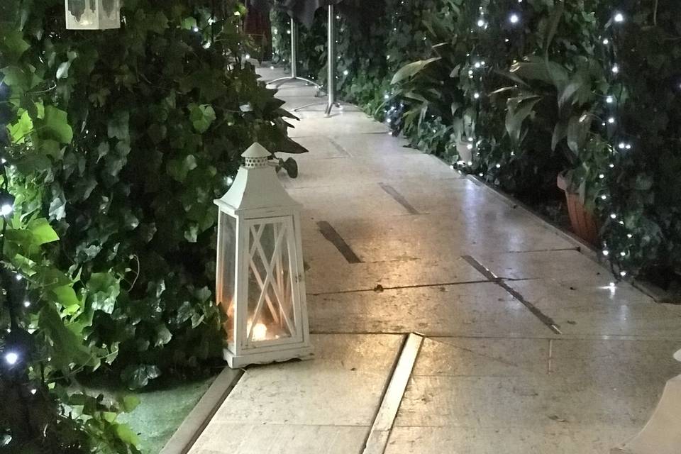 Ingresso scenografico tenso