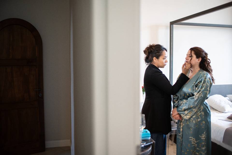 Preparazione trucco