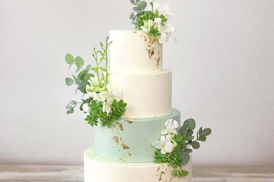 Wedding cake con piante grasse