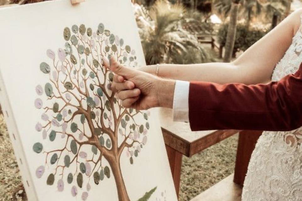 Ricordo degli sposi particolar