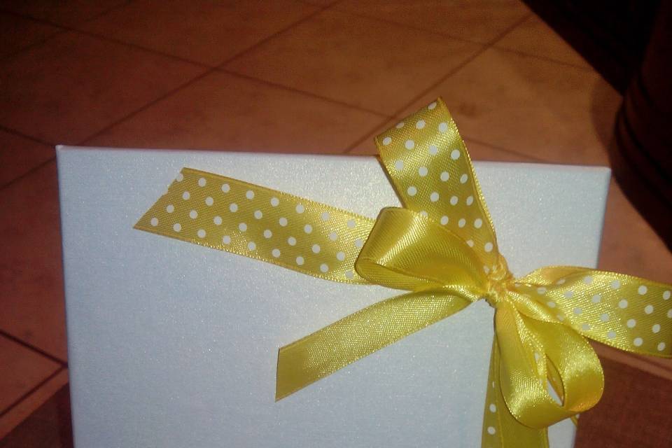 Confezione/nastro pois giallo