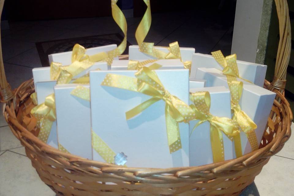 Confezione/nastro pois giallo