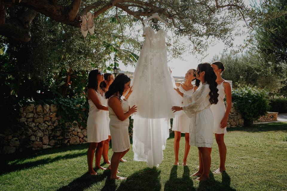 Sposa e damigelle