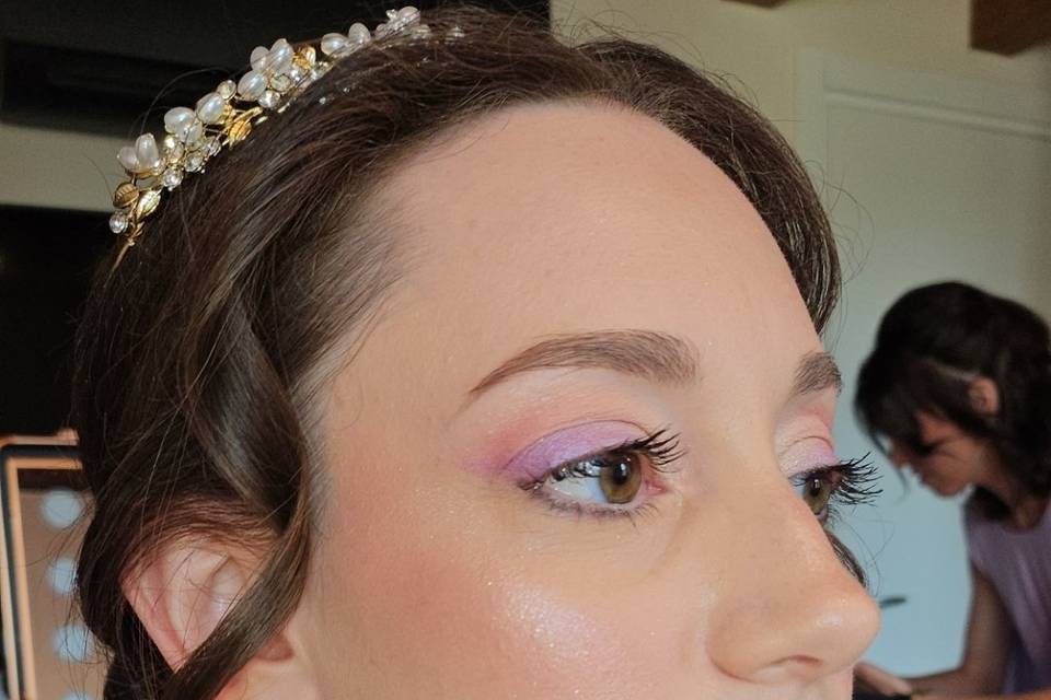Makeup sposa color pastello