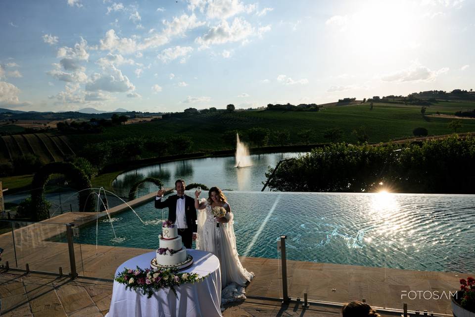Torta in piscina